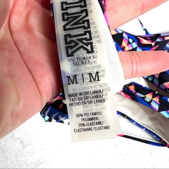 Victoria's Secret Body Wrap Bikini Top Chevron Tribal Print Size Medium - Picture 6 of 11